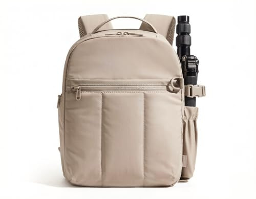 bagsmart Kamerarucksack Fotorucksack wasserdicht mit 13.6 Zoll Laptopfach | für Sony Nikon Canon Kamera, DJI Drohne Zubehör, Stativhalterung, Tagesrucksack für Outdoor Fotografie