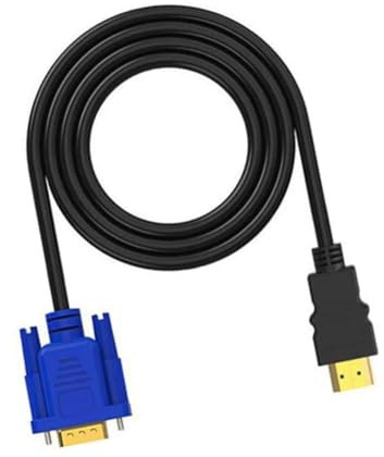 SageFurned Cable adaptador HDMI macho a VGA macho, 1,8 metros, triple blindaje, cable de video de alto ancho de banda para PC, portátil, TV, monitor de computadora y proyector, color negro