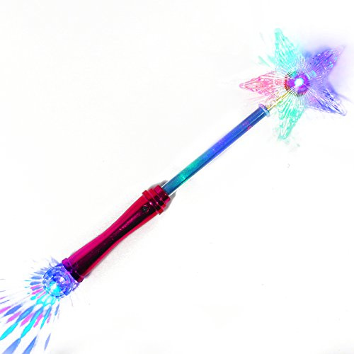 The Glow Company Light Up Flashing Star Wand (3 Pack)