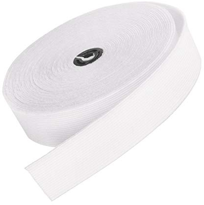 Gummiband Nähen 25mm Breit Weiß - Breites Gummiband & Gummibänder zum Nähen für Hosenbund, Röcke & Perücken - Hosengummi Elastisches Band 6 Meter - Elastic Band 2,5 cm DIY Nähzubehör