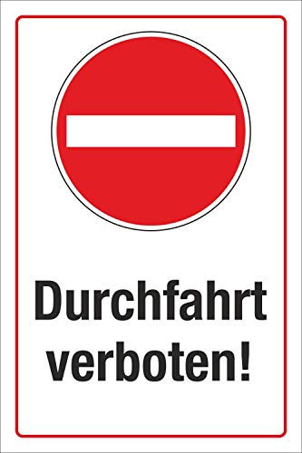 Schild Halteverbot Parkverbot Einfahrt Durchfahrt verboten 3 mm Alu-Verbund 600 x 400 mm