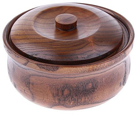 Backbayia Bowls de Cocina Cuenco de Fruta (bambú con Tapa