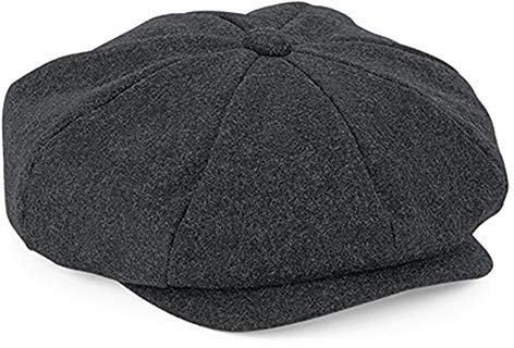 noTrash2003 Herren Schiebermütze Melton-Wolle Baker Boy Cap Schildmütze Woll Cap Hut für Damen und Herren (L/XL)