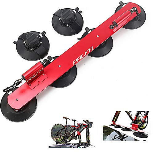 Yajun Top Suction Roof-Top Bike Racks Accessories Bicycle Sustion Cup Roof Rack Cycle Sucker Car Mount bicycle parts,Red-2