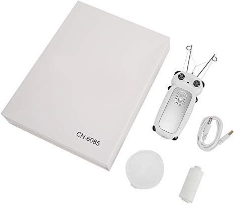 epilatore con filo arabo, Macchina elettrica per la rimozione dei del viso, rasoio epilatore con filo di cotone per il viso del corpo domestico per rimuove le guance(Nero +