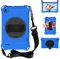 BAUBEY Case for Amazon Fire 7 Tablet (9th Generation 2019 & 7th Generation 2017 & 5th Generation 2015) Drop & Shockproof Hybrid Case with 360 Rotating Stand Hand Strap Shoulder Strap (Blue+Black)