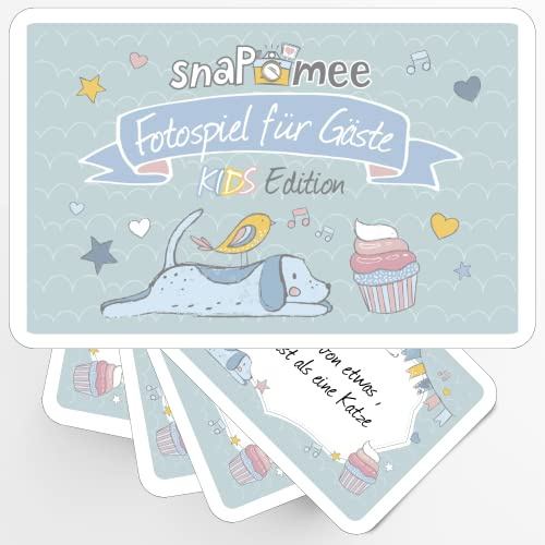 Fotospiel Kinder by snaPmee - 50+4 Fotoaufgaben für Mädchen & Jungen - Partyspiel Hochzeit, Kindergeburtstag, Silvester