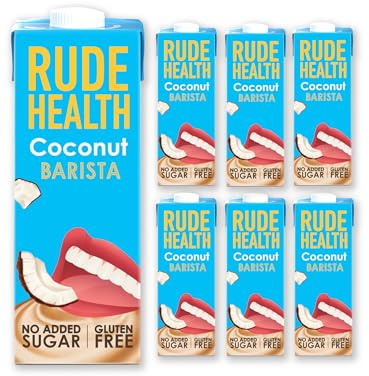 Rude Health 6 x 1 Litre Coconut Barista Drink, Dairy Free Milk Alternative