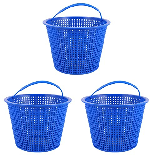 YARNOW Lot 3 Panier Skimmer Piscine 18 x 13 cm - Panier de Filtration | Filtre de Pompe pour Ecumoire, Accessoire de Nettoyage Bassin avec Anse Anti-Débris, Idéal Feuilles et Petits Déchets
