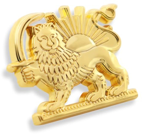 6/12/50/Pcs Persia Iran Flag Lapel pins Bulk Metal Old Persian Iranian Lion Sun and Crown pin Souvenir Series Gifts
