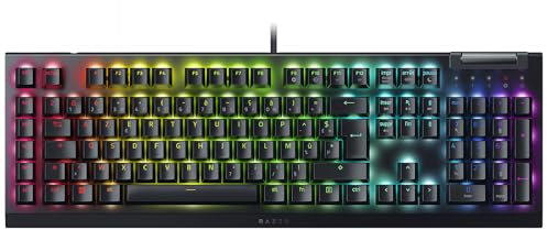 Razer BlackWidow V4 X - Clavier Gaming Mécanique Chroma RGB (Switchs Mécaniques Verts, 6 Touches Macros Dédiées, Touches ABS à Double Injection) Clavier FR | Noir