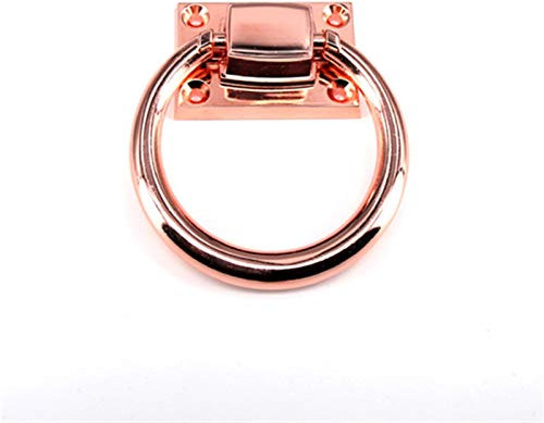 Türklopfer aus Messing, Türklopfer, 1 Stück, for Zuhause, dekorativ, for Schrank, Küche, Schublade, Türring, Schrankknauf, Griff, groß, 80 mm, Türklopfer, Stuhlzieher, Gold/Roségold (Farbe: Gold) ( Co