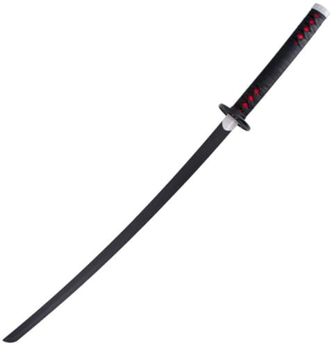 Katana Schwert Simpel Black - Samurai Schwert - Ninja Cosplay Fasching Kostüm Deko Training Rollenspiele Sammler Outdoor Freizeit Hobby