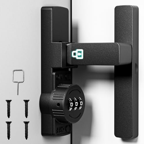 Cerradura Puerta Corredera, 68×108 mm Cerradura Puerta de 90 Grados, Cerradura de Puerta Iluminada, Cerrojo Inteligente Exterior Antirrobo Cerradura de Puerta Interior, para Cocina, Dormitorio, Baño