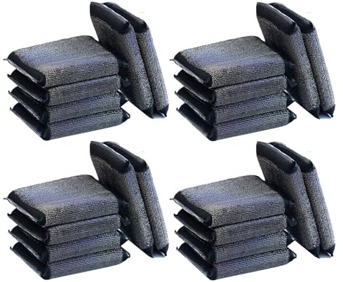 SilkWings 24 Pcs Stainless Steel Sponge Scourers, Kitchen Cleaning Cloth Dish Scrubber, Long Lasting Brush Pot Bowl Metallic Scouring Pad Tools