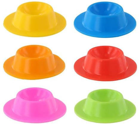 EIHI Portauovo plastica 6 Pezzi - Colorati - Portauovo alla coque adulti - infrangibili Porta Uova alla Coque - Porta Uovo sodo per Bambini
