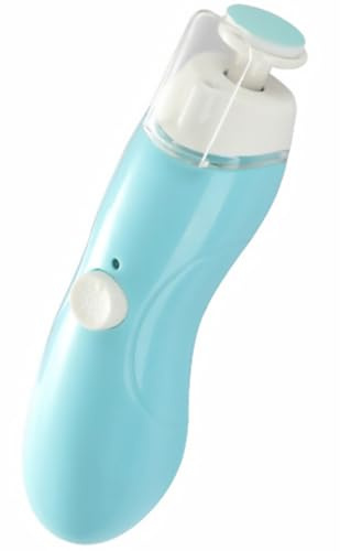Lijadora de Uñas Eléctrica para Bebés Carga Usb, 1 Juego | 9 Cabezales de Pulido, Diseño Silencioso a Velocidad Constante, Abs Azul