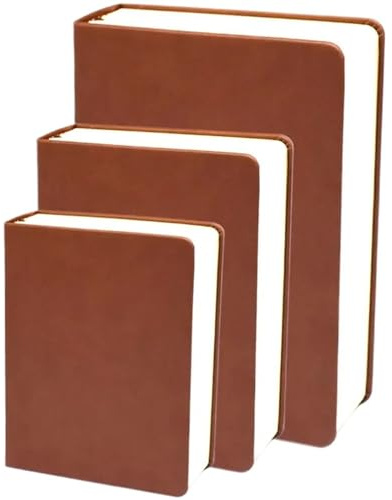 AHUFGN Notizbuch Superdicke Notizbücher, Agenda-Planer, 660 Seiten, Leere Innenseite, Leder, weicher Einband, Skizzenbuch, Tagebuch, Notizbuch, Schreibwaren(Brown,A4)