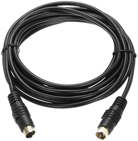 MECCANIXITY S Video Cable 10ft, 4 Pin S-Video Cable Male to Male Gold Plated Connector Transfer for TV Receiver Monitor S-VHS VCR DVD