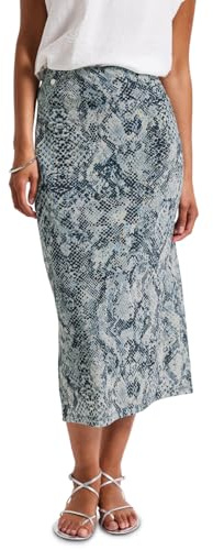 Mesh-Rock mit Snake Print