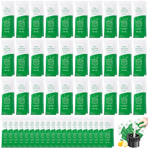 Lawnrden Poo -Gel für tragbare Toilette, 50pcs Camping -Toiletten Pee Pulver Deodorizer Urin