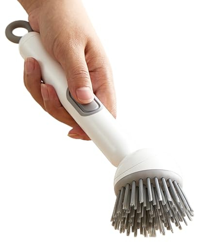 Renchey Estropajo Dispensador de Jabón - Cepillos Fregadores para Fregadero con Mango - Herramienta Ajustable con Soporte para Cazuelas Ollas Vasos Y Fregadero Doméstico
