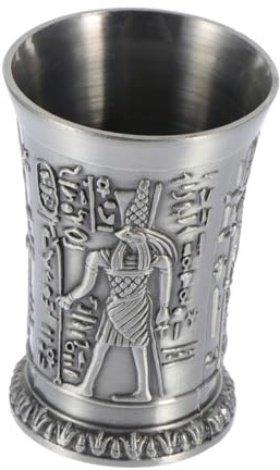 BAZEITFLOW Ancien Gobelet Vin Style Égyptien Rétro Décoration Bureau Tasse Créative Résistante pour Whisky Cocktail et Boisson Diverse