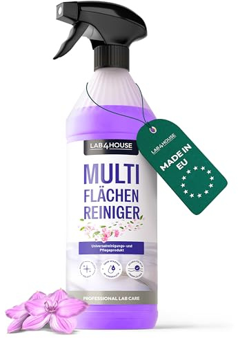 Lab4House | Multiflächenreiniger 950 ml Spray | Allzweckreiniger für Küche, Bad & Möbel | Reinigt, Pflegt & Schützt glänzende Oberflächen