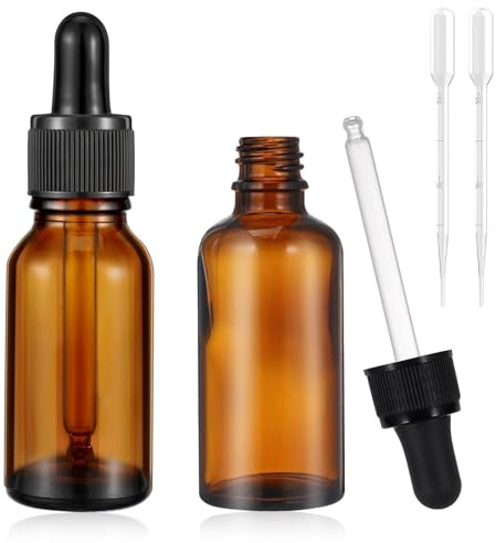 Pipettenflasche 50ml,2 Stück Apothekerflasche Braunglas,Apothekerflaschen mit Tropfenpipette,Tropfflasche,mit Pipette 2ml,Braunglasflasche für Ätherische Öl,Parfümöle,Aromatherapie,Düfte,Flüssigkeit