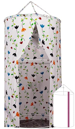 WHRAOY Rundes Duschzelt, 80 X 200 cm, WC-Duschkabine, Mobiles Umkleidezelt, Zum Umziehen Und Duschen,B