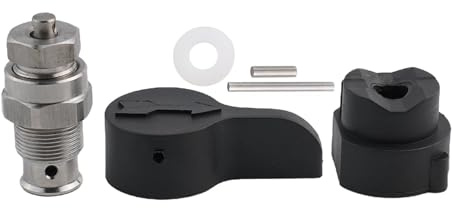 FUANA Airless - Kit de reparación de válvula de retorno de pintura 395/490/495/595 para bola de acero inoxidable y mango de plástico negro