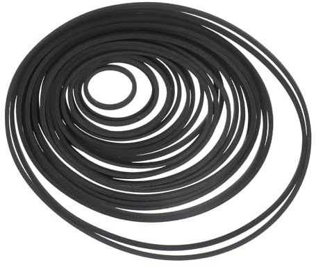 OKUMEYR Recorder Rubber Belt for Cassette Tape Machine Repair with Noise Reduction and Elasticity, Black Rubber Replacement Belt Suitable for Dvd Drive and Recorder Repair