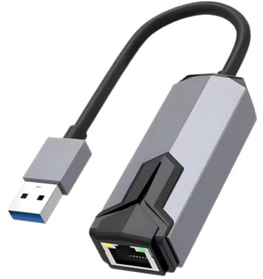 UieoKakeh Convertitore USB A RJ45 Ethernet 2.5Gbps Scheda di Rete Cablata Ad Alta velocità Adattatore USB-A A Ethernet per Notebook Laptop PC