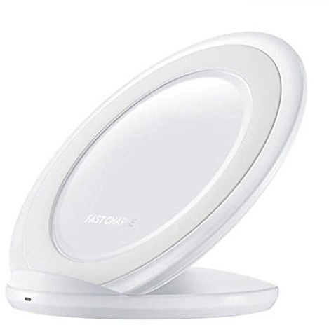 JJT-904 Base de carga Wireless Qi rapido para Samsung Galaxy S7 borde/S7/S8 +/Note5 8/S6 iPhone X/8 8 plus (Blanco)