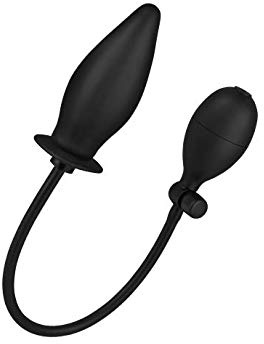 Godemich‚ anal gonflable en silicone, 12 cm