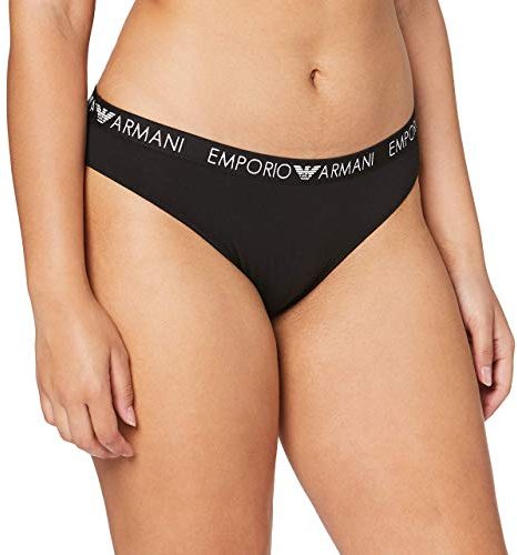 Emporio Armani Damen Bi-pack Brief Iconic Cotton Unterwäsche BI-PACK BRIEF, Schwarz, S