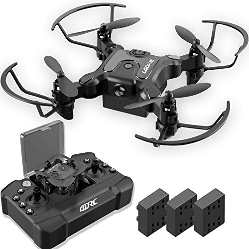 4DRC Mini Drone for Kids and Beginners RC Foldable Nano Pocket Quadcopter with Auto Hovering, One Key Return, Headless Mode, 3D Flips, 3 Speed Adjustment and 3 Extra Batteries Toys for Boys and Girls