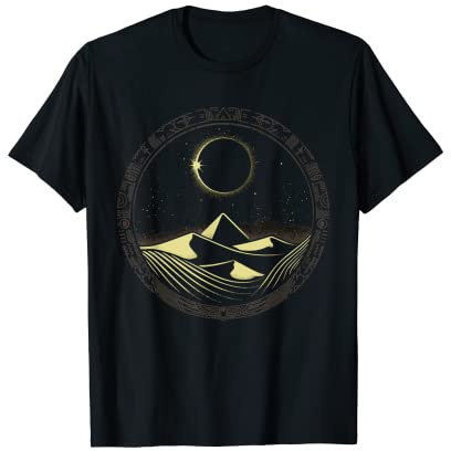 Pyramides de nuit égyptiennes Symbole Ankh T-Shirt