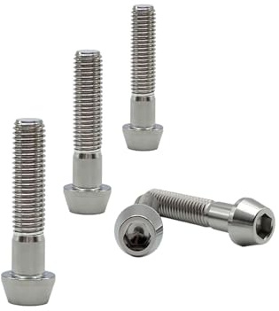 RISON Titan-Bolzen 5PCS M5x0,8x8 10 12 15 16 18 20 25 30 35 40 mm Innensechskantschrauben aus Titan für Fahrradvorbau (M5 x 0,8 x 25, Original)