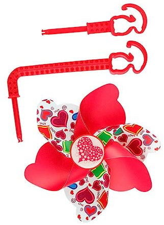 Supvox 2sätze Junge Mädchen Fahrrad Windmühle Dekoration Bunte Pinwheel Ornamente Für Fahrradlenker Einzigartiges Zubehör Für Kinderfahrräder Einfache Montage Langlebiges Und Pc