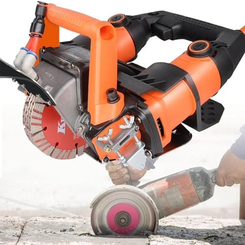 DPLXFPP Electric Wall Chaser Wall Groove Cutting Machine, 5200w 10500 Rpm Wall Groove Cutting Machine Slotting Machine for Brick Granite Marble Concrete Cutter Notcher Groover