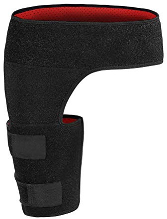 Srliya Soporte de Cadera para Ingle, Envoltura de Compresión para Ciática, Eficaz para Músculos Tirados, del Dolor Nervioso, Ideal para Atletas y Uso Diario (Negro)