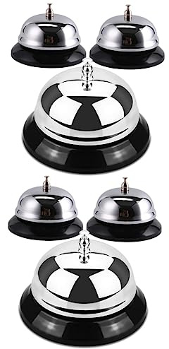 NOURIS Glocke, Wanddekoration, Handglocke, Handglocken, 8 Stück, Chuancai-Glocke, Dinnerparty, Metall, Schreibtisch, große Glocke, kleine Handglocke, Schreibtisch-Dekor(Silverx2pcs)