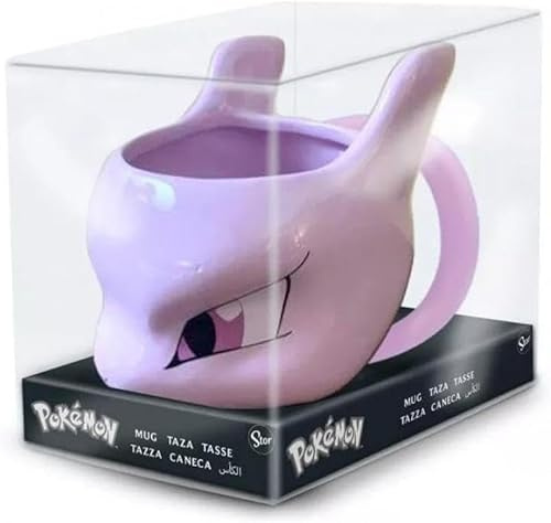 Pokemon Mewtu Tasse 3D Blanc avec des accents de violet 500 ml