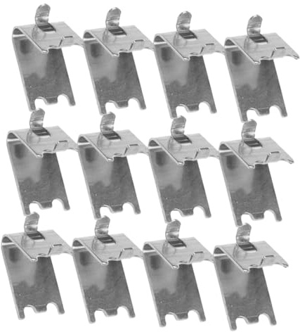 CANIGHT 12pcs Stainless Steel Freezer Shelf Hooks Heavy Duty Refrigerator Cooler Rack Clips for Organized Storage Easy Installation Durable Thickness