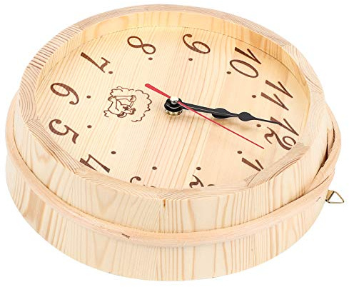 Jwthee Wooden Sauna Clock, Portable Timer Clock for Sauna Room Wall Clock Home Decor Sauna Accessory for Sauna Rooms, Steam Rooms