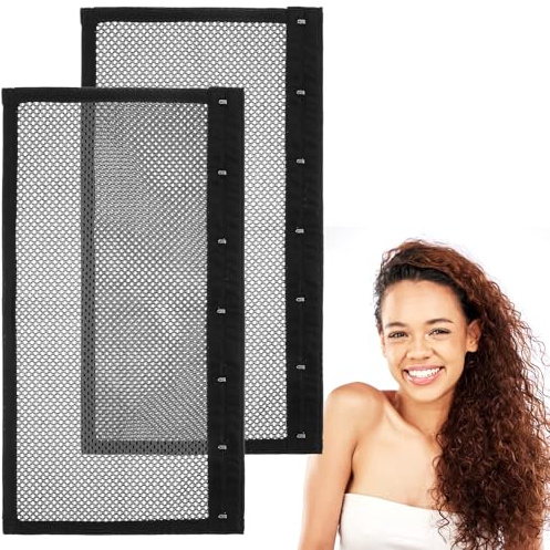 JIEYAO 2 Stück Length n Lock Curly Hair Net,13in Length N Lock Hair Stretcher Länge-n-Lock-Haarspanner Natürliche Lockenstretcher Length n Lock Mesh Wrap to Prevent Shrinkage