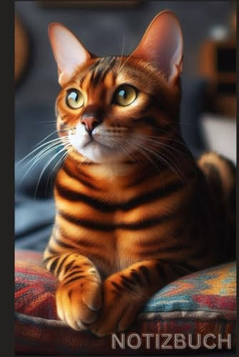 Bengal Katze - Notizbuch, Das perfekte Geschenk für Bengalkatzen Liebhaber & Fans, Buch mit Katzenmotiv, Liniert: Tagebuch, Journal, Taschenbuch, ... schönes Motiv,130 S. Cats Notebook,Nici