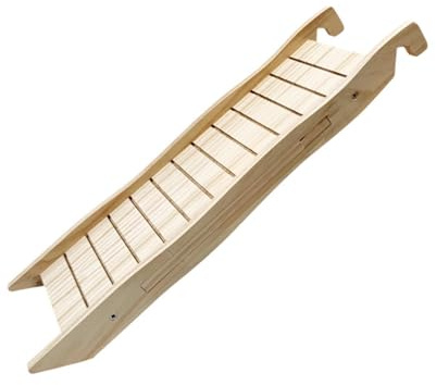 Fenteer Hölzerne Hamsterleiter, Rattenkäfig-Lebensraumspielzeug, Zwerghamsterbrücke für Ratten, Zwerghamster, Rennmäuse, Mäuse, A