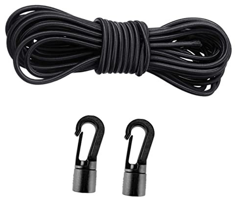 OSALADI Kayak Bungee Cord and Hooks Elastic Shock Cord for Outdoor Sailing and Camping 5m Yacht Tie Rope Kit with Sturdy Hooks for Kayak and Sailboat Supplies